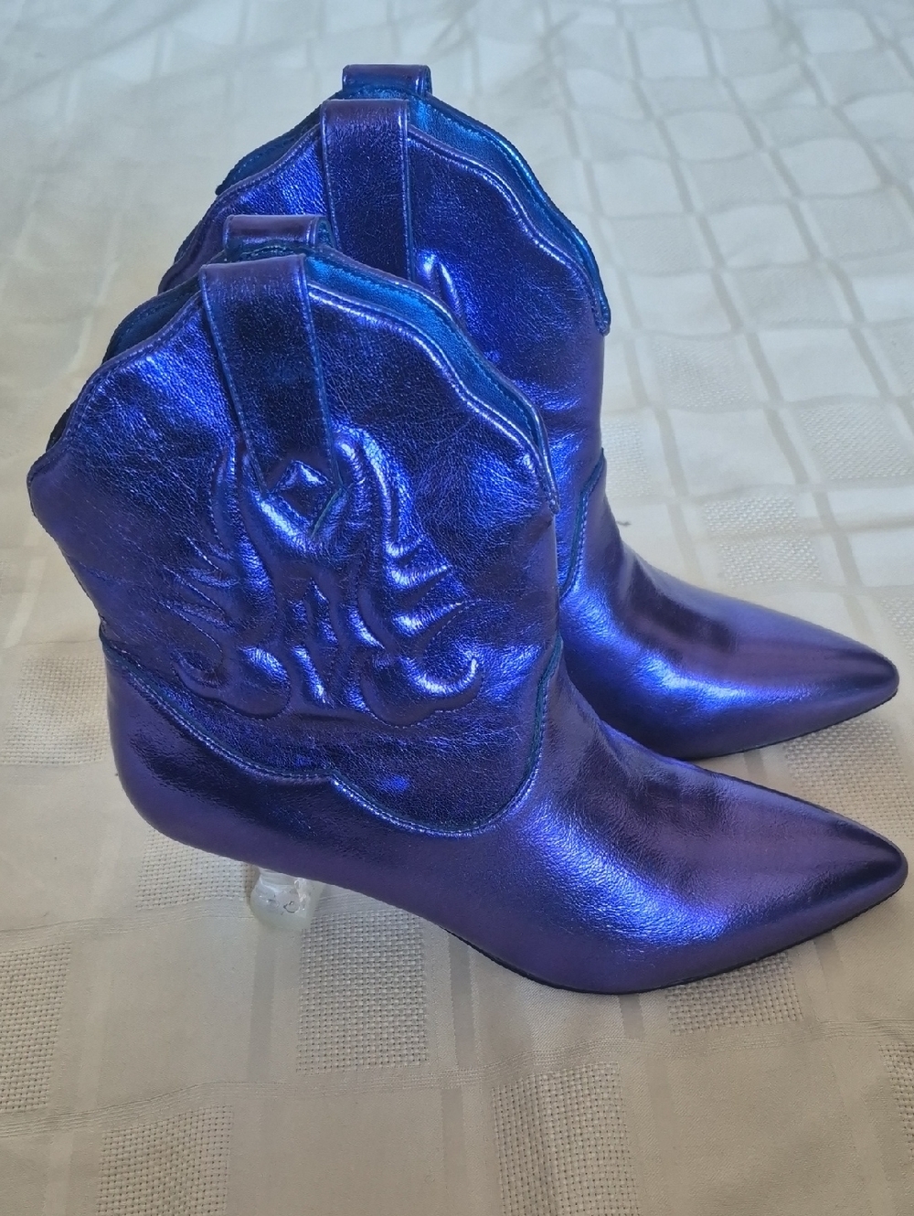 Katy Perry Collections Metallic Blue Western Annie O Bootie